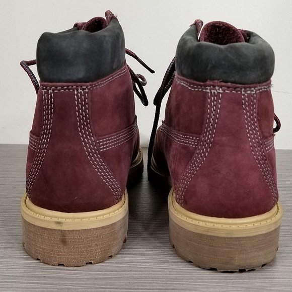 Timberland Premium Waterproof Leather Boot, Dark Port, Little Kid Size 13.5 / 32 - Picture 5 of 10